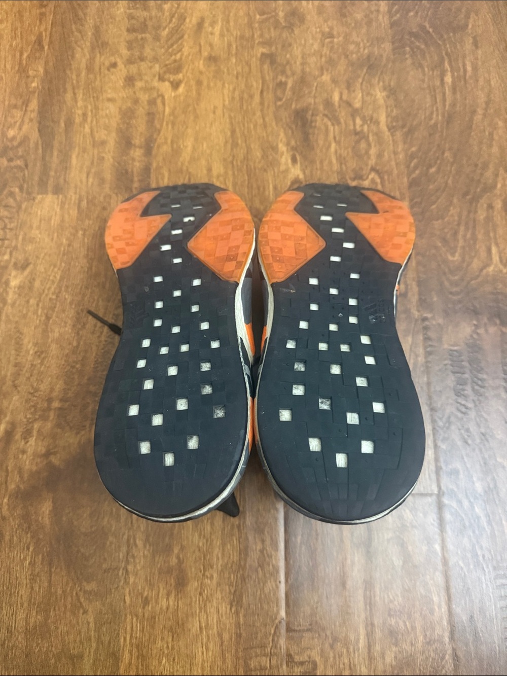 adidas Black Sneakers with Orange & Gray Graphic Midsole - Picture 11 of 12